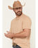 Image #2 - Cinch Men's Solid Logo Short Sleeve T-Shirt, Tan, hi-res