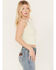 Image #2 - Fornia Women's Top One One Shoulder Ribbed Cami Top, Mint, hi-res