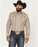 Image #1 - Roper Men's Wallpaper Floral Print Long Sleeve Snap Stretch Western Shirt, Multi, hi-res