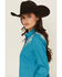 Image #2 - Rodeo Clothing Women's Embroidered Long Sleeve Snap Western Shirt, Turquoise, hi-res