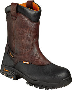 Thorogood Men's 8" Waterproof Wellington Crossover Work Boots - Composite Toe, Brown, hi-res