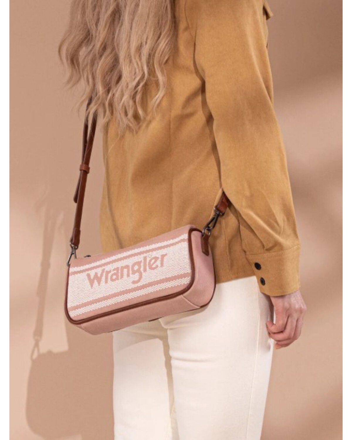 Image #4 - Wrangler Women's Logo Hobo Shoulder Bag, Pink, hi-res