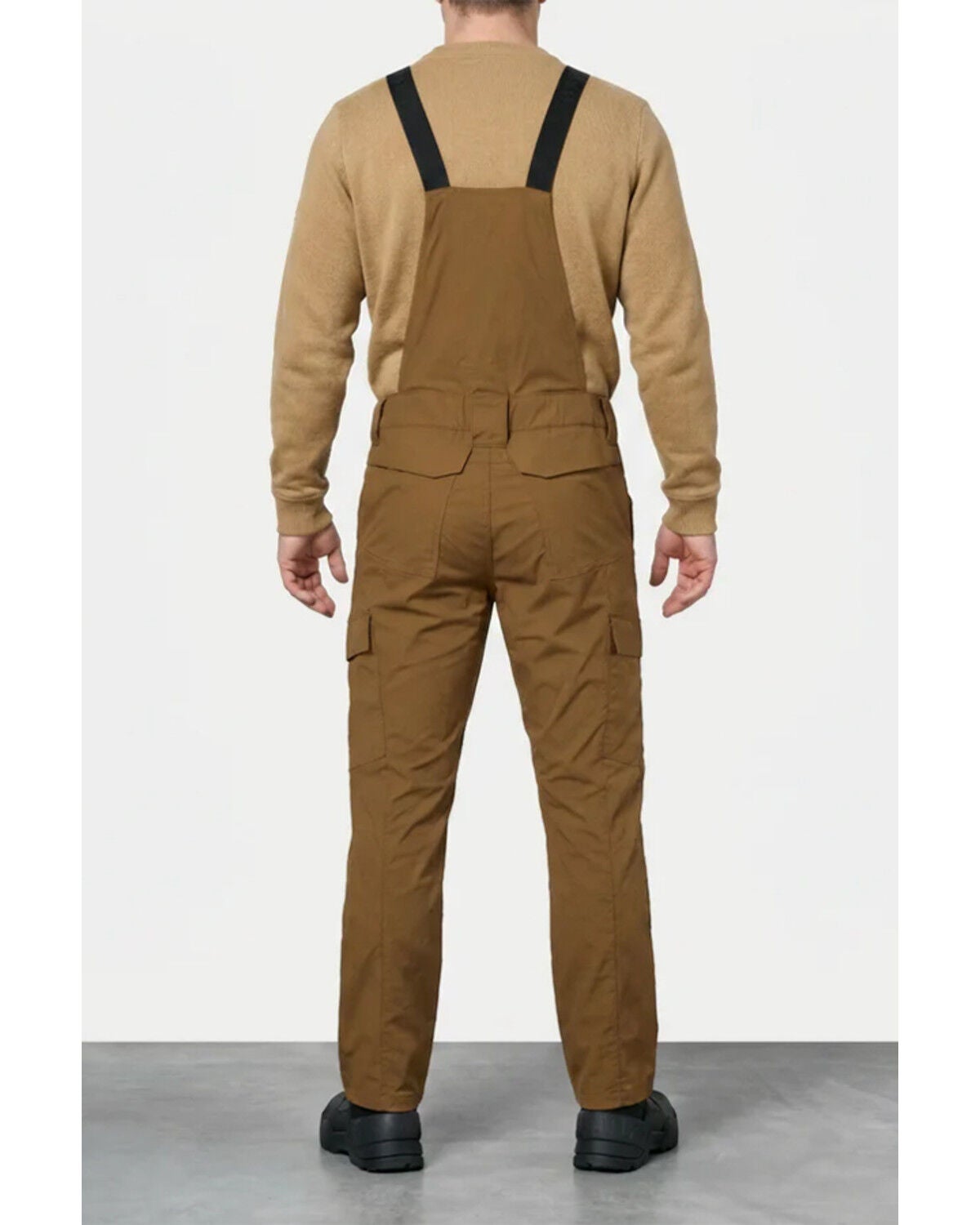 Strauss Men's Stretch Ripstop Cargo Work Bib Overalls, Brown