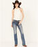 Image #3 - Miss Me Women's Dark Wash Mid Rise Bootcut Stretch Denim Jeans , Dark Wash, hi-res