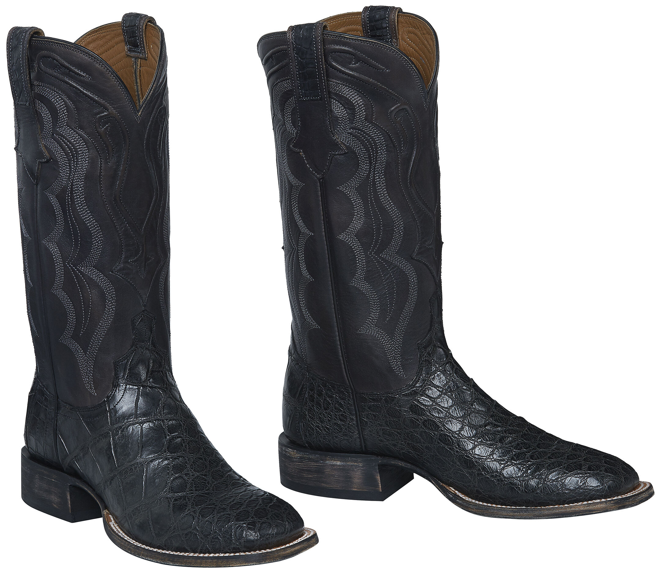 dark grey cowboy boots