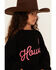 Image #2 - Rock & Roll Denim Girls' Howdy Sweater, Black, hi-res