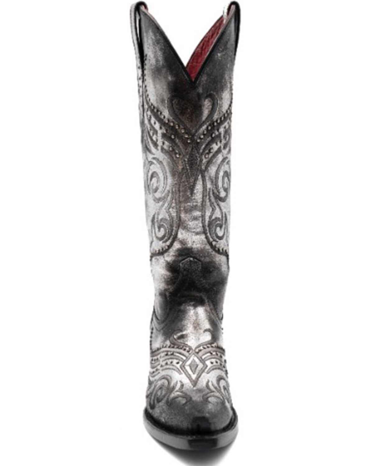 Image #4 - Ferrini Women's Masquerade Western Boots - Snip Toe, Silver, hi-res
