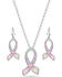 Montana Silversmiths Women's Pink Opal Ribbon Jewelry Set, Silver, hi-res