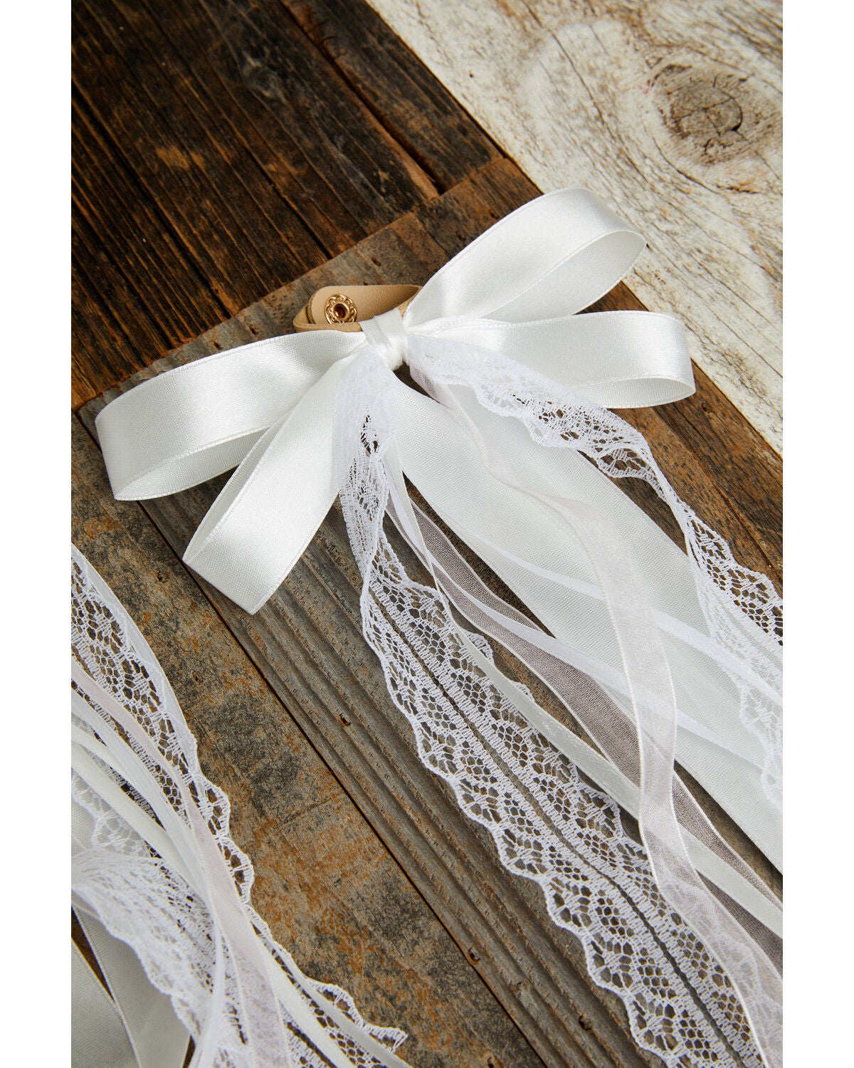 Image #2 - Shyanne Women's Lace Boot Bows - 2 Piece, Ivory, hi-res