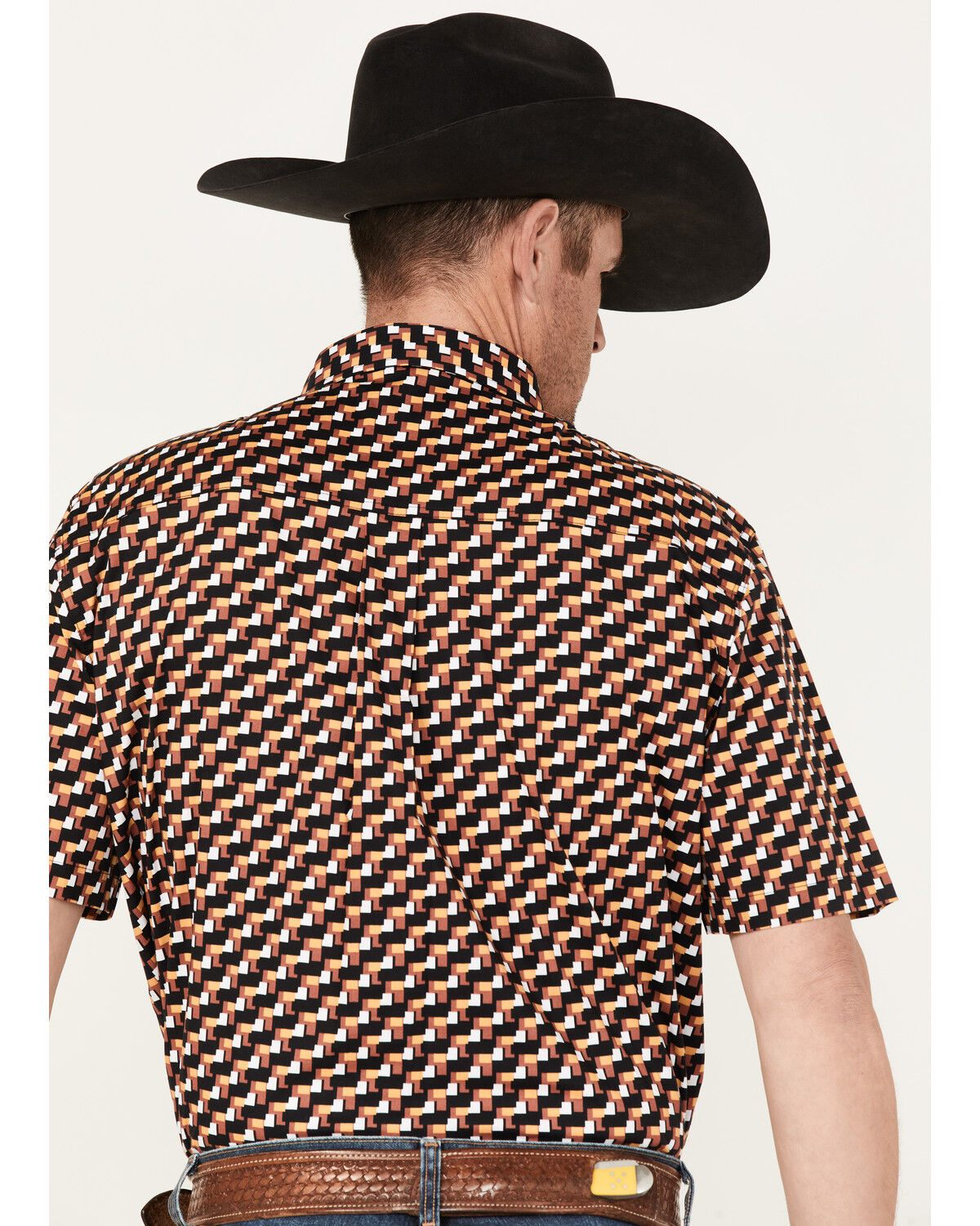 Image #4 - RANK 45® Men's Mudslinger Geo Print Button-Down Stretch Western Shirt, Multi, hi-res