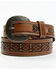 Image #1 - Red Dirt Hat Co. Men's Ivory Underlay Tooled Leather Belt, Brown, hi-res