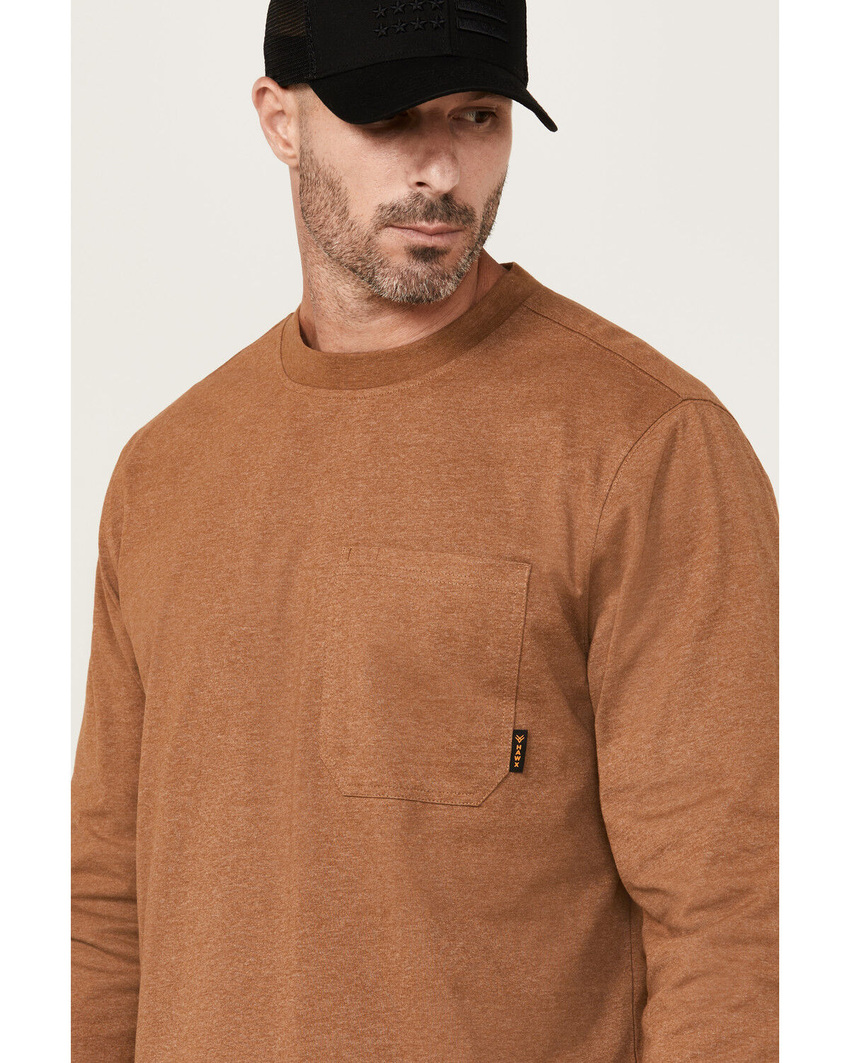 Image #2 - Hawx Men's Forge Long Sleeve Work T-Shirt, Rust Copper, hi-res