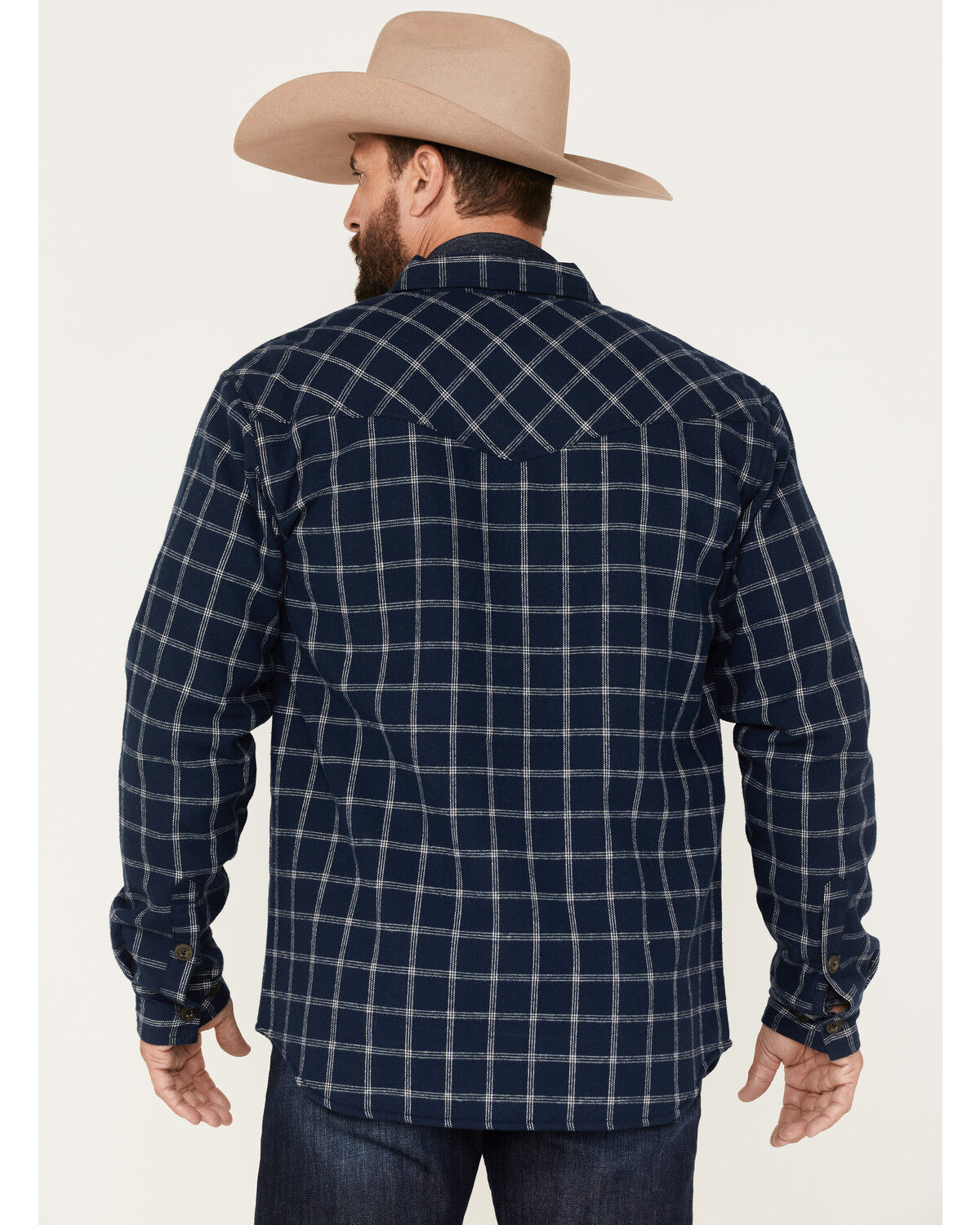 Image #4 - Cody James Men's Ghost Tree Plaid Button-Down Sherpa Bonded Flannel Shirt Jacket, , hi-res