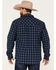 Image #4 - Cody James Men's Ghost Tree Plaid Button Down Sherpa Bonded Western Flannel Shirt Jacket, Navy, hi-res