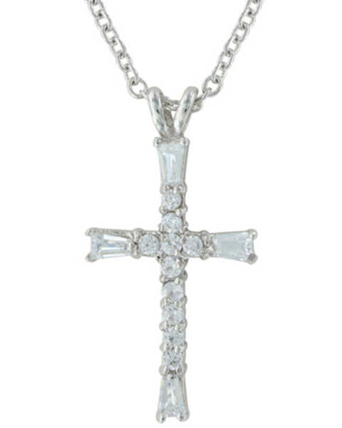 Image #2 - Montana Silversmiths Radiant Faith Cross Necklace, Silver, hi-res