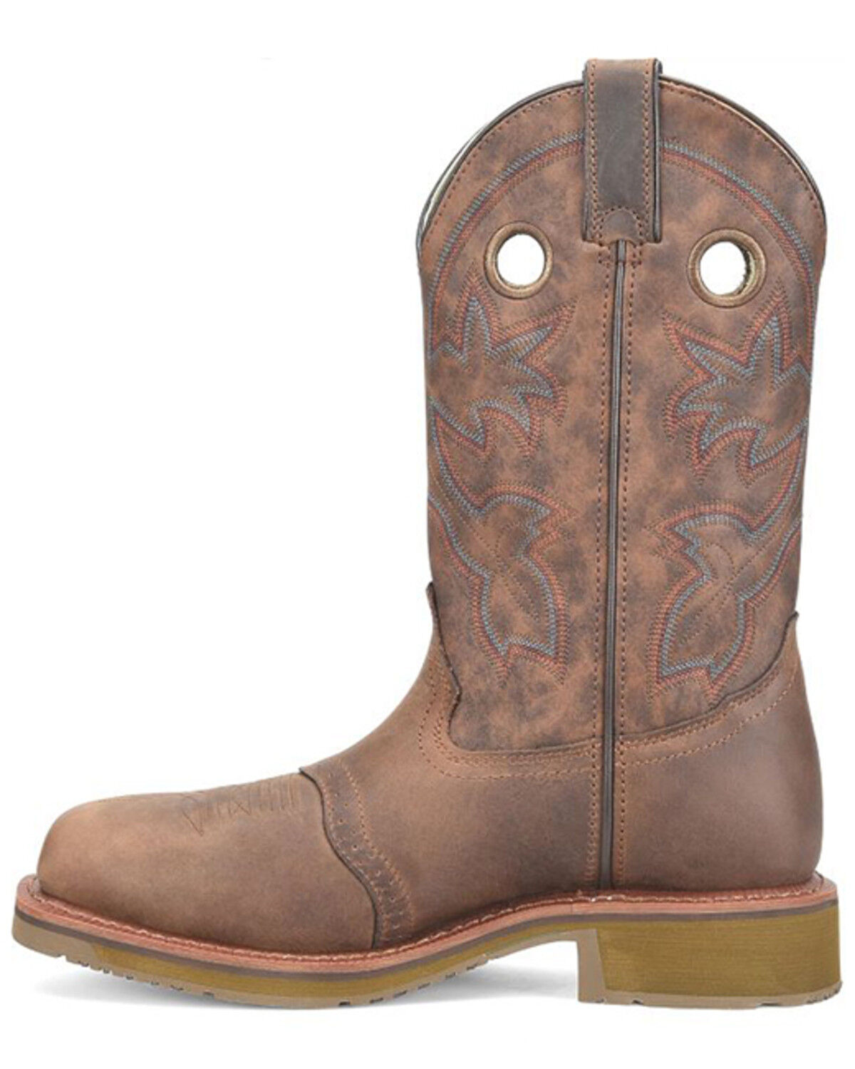 Image #3 - Double H Men's 12" Antonio Pull-On Work Boots - Composite Toe, Brown, hi-res