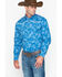 Cowboy Hardware Men's Paisley Print Long Sleeve Shirt , Blue, hi-res