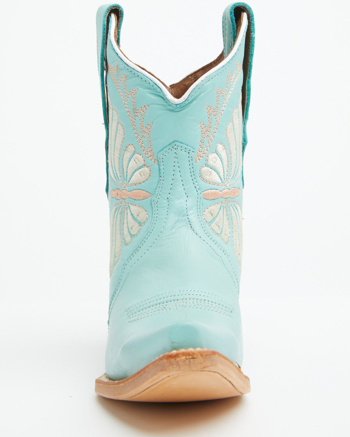 Image #4 - Circle G Women's Butterfly Western Booties - Snip Toe, Mint, hi-res