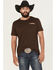 Image #2 - Rock & Roll Denim Men's Bronc Rider Short Sleeve Graphic T-Shirt, Dark Brown, hi-res