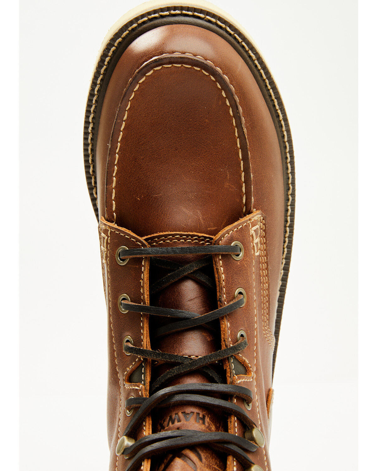Image #6 - Hawx Men's 6" Lace-Up Moc Work Boots - Soft Toe, Brown, hi-res