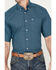 Image #3 - Ariat Men's Wrinkle Free Eli Print Button Down Short Sleeve Western Shirt, Teal, hi-res