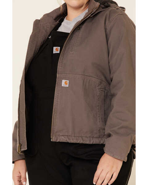 Image #3 - Carhartt Women's Full Swing Caldwell Duck Jacket - Plus, Charcoal, hi-res