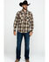Resistol Men's Richland Ombre Plaid Long Sleeve Western Shirt , Lt Brown, hi-res