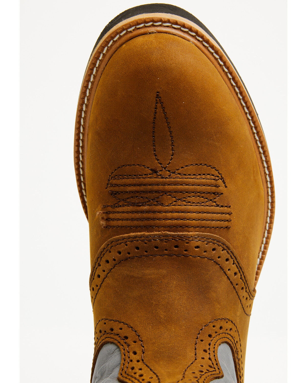 Image #6 - Twisted X Men's Cowboy Pull-On Work Boots - Soft Toe, Brown, hi-res