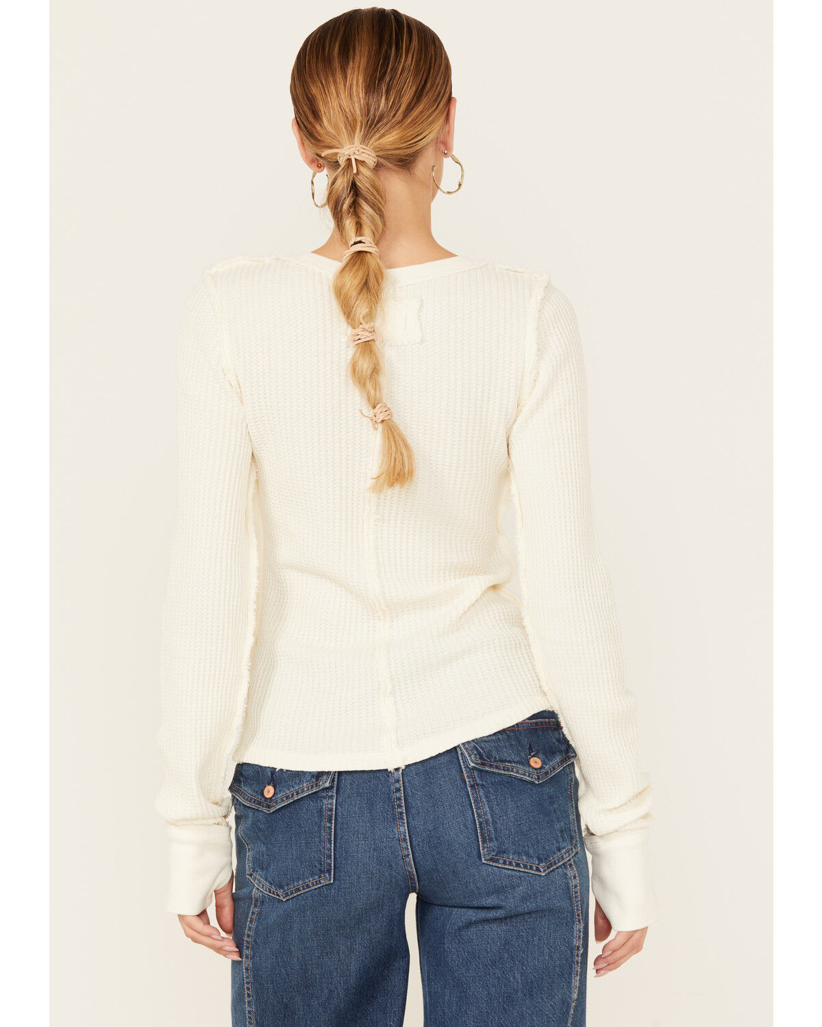 Image #4 - Free People Women's Lucky Locket Long Sleeve Graphic Tee, Ivory, hi-res