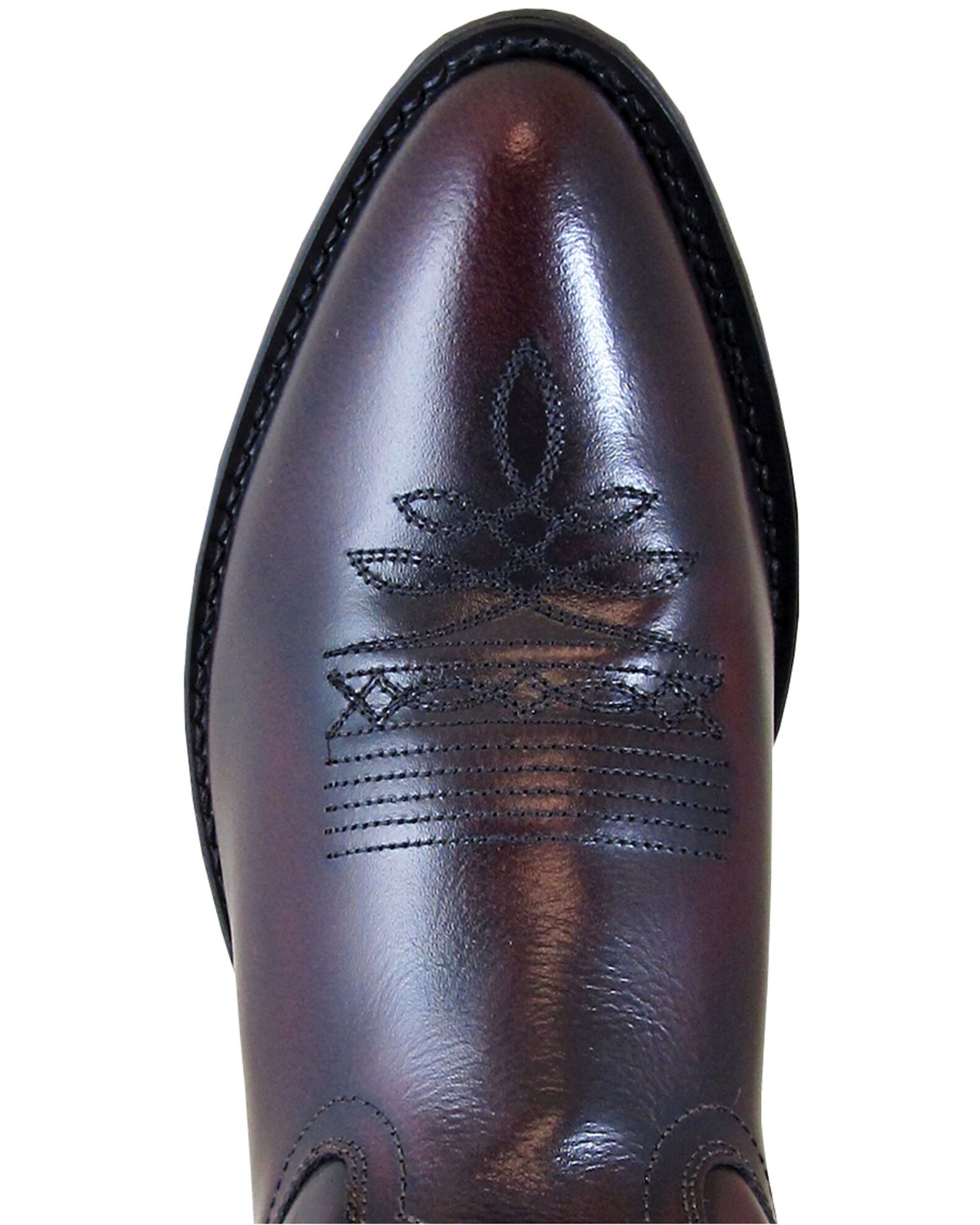 Image #2 - Smoky Mountain Men's Denver Cherry Western Boots - Round Toe, Black Cherry, hi-res