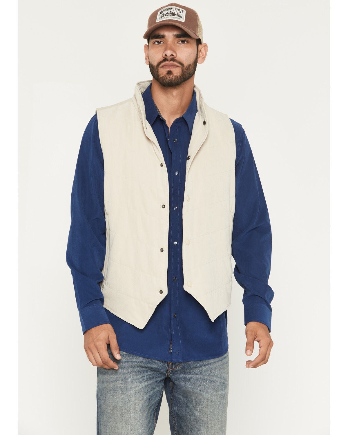 Image #3 - Moonshine Spirit&reg; Men's Jefferson Lightweight Moleskin Puffer Vest, Tan, hi-res