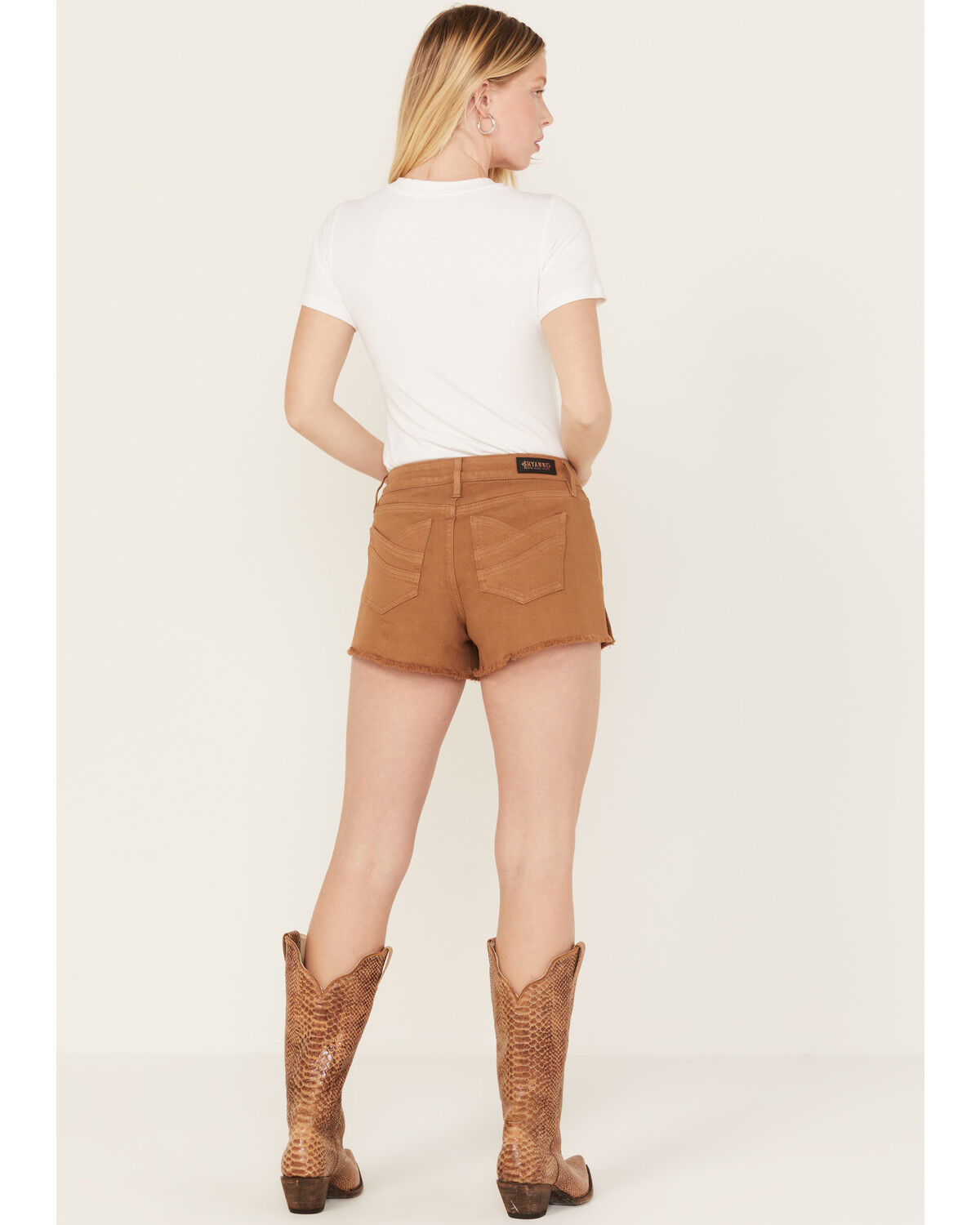 Image #3 - Shyanne Women's Mid Rise Shorts, Brown, hi-res