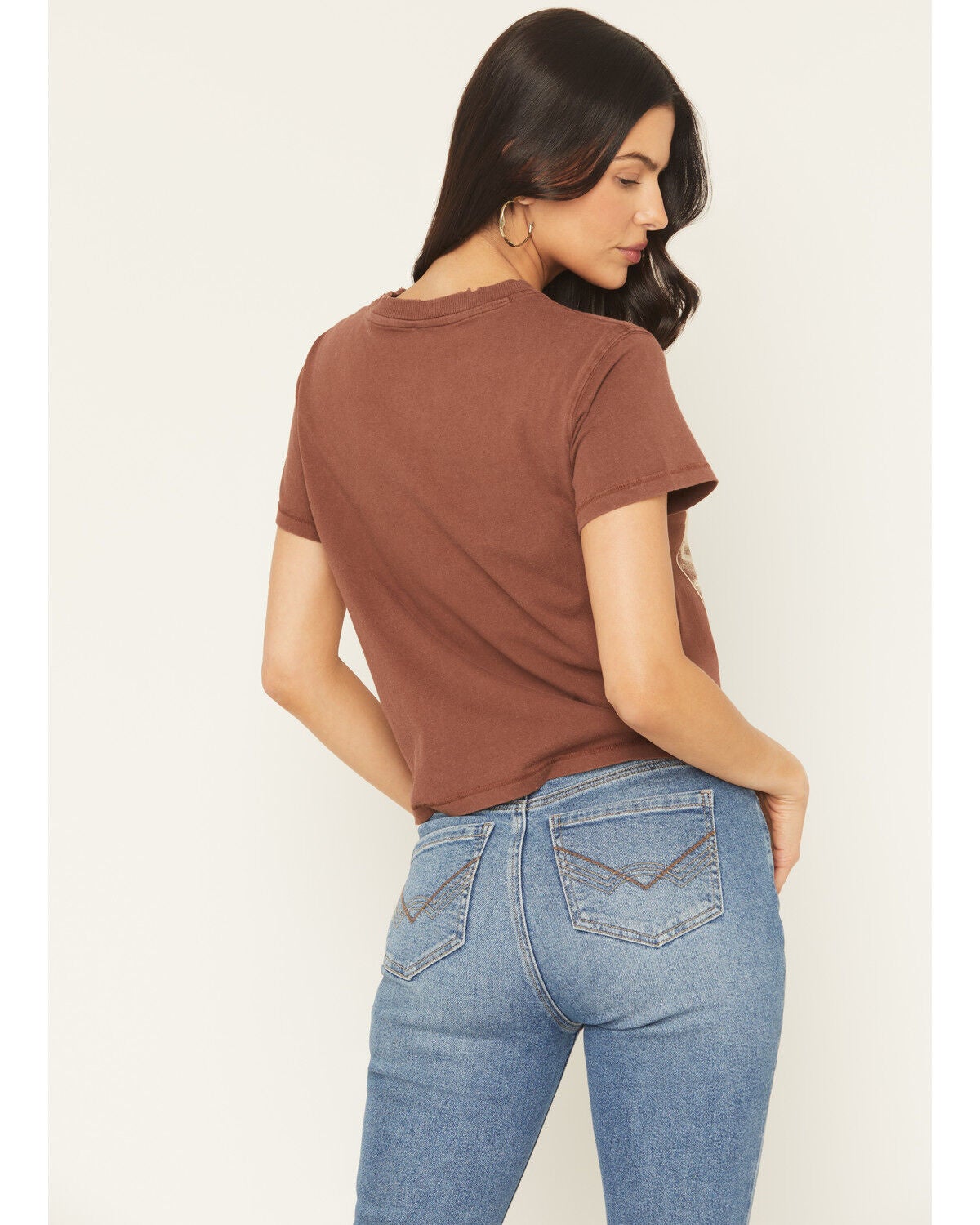Image #4 - Idyllwind Women's Mustang Wild Short Sleeve Graphic Tee, Chocolate, hi-res
