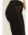 Image #4 - Wonderwest Women's Rigid Like Black Studded High Rise Bootcut Stretch Denim Jeans, Black, hi-res
