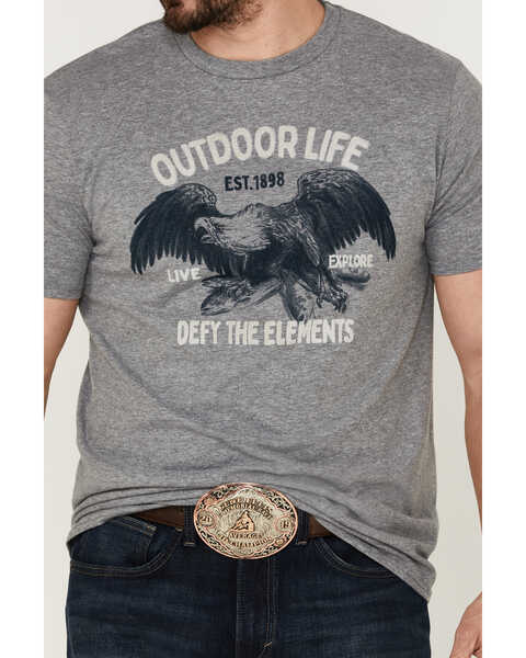 Image #3 - Outdoor Life Men's Defy The Elements Eagle Graphic T-Shirt , Grey, hi-res
