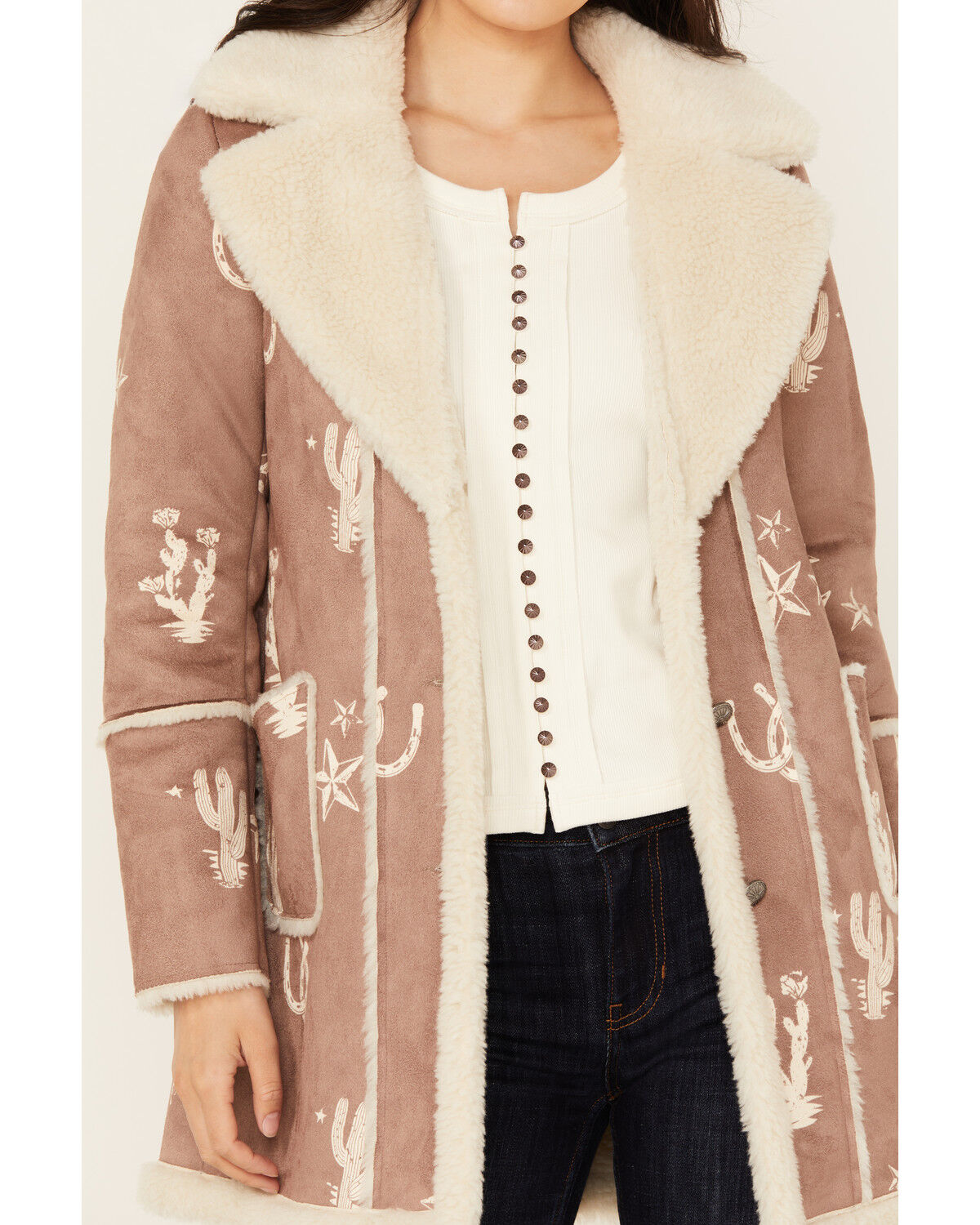 Image #4 - Idyllwind Women's Spicewood Faux Suede Coat, Tan, hi-res