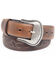 Cody James Men's Turquoise Stitched Longhorn Buckle Belt, Brown, hi-res