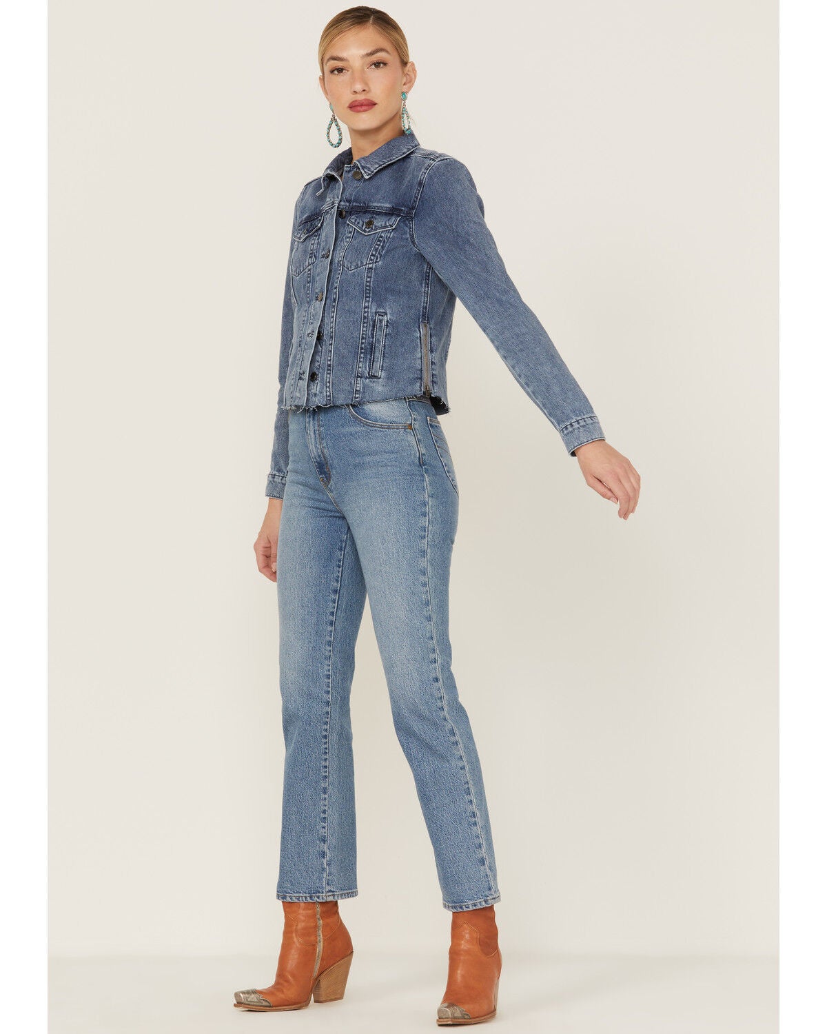Image #4 - Velvet Heart Women's Russ Frayed Denim Side Zip Jacket, , hi-res