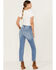 Image #3 - Rolla's Women's Medium Wash Mid Rise Miller Cropped Jeans, Blue, hi-res