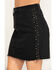 Driftwood Women's Black Pearl Side Denim Mini Skirt  , Black, hi-res