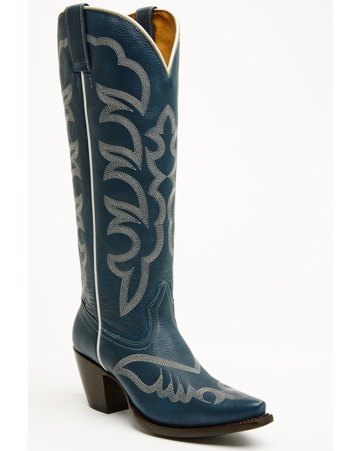 Image #1 - Shyanne Women's High Desert Tall Western Boots - Snip Toe, Navy, hi-res