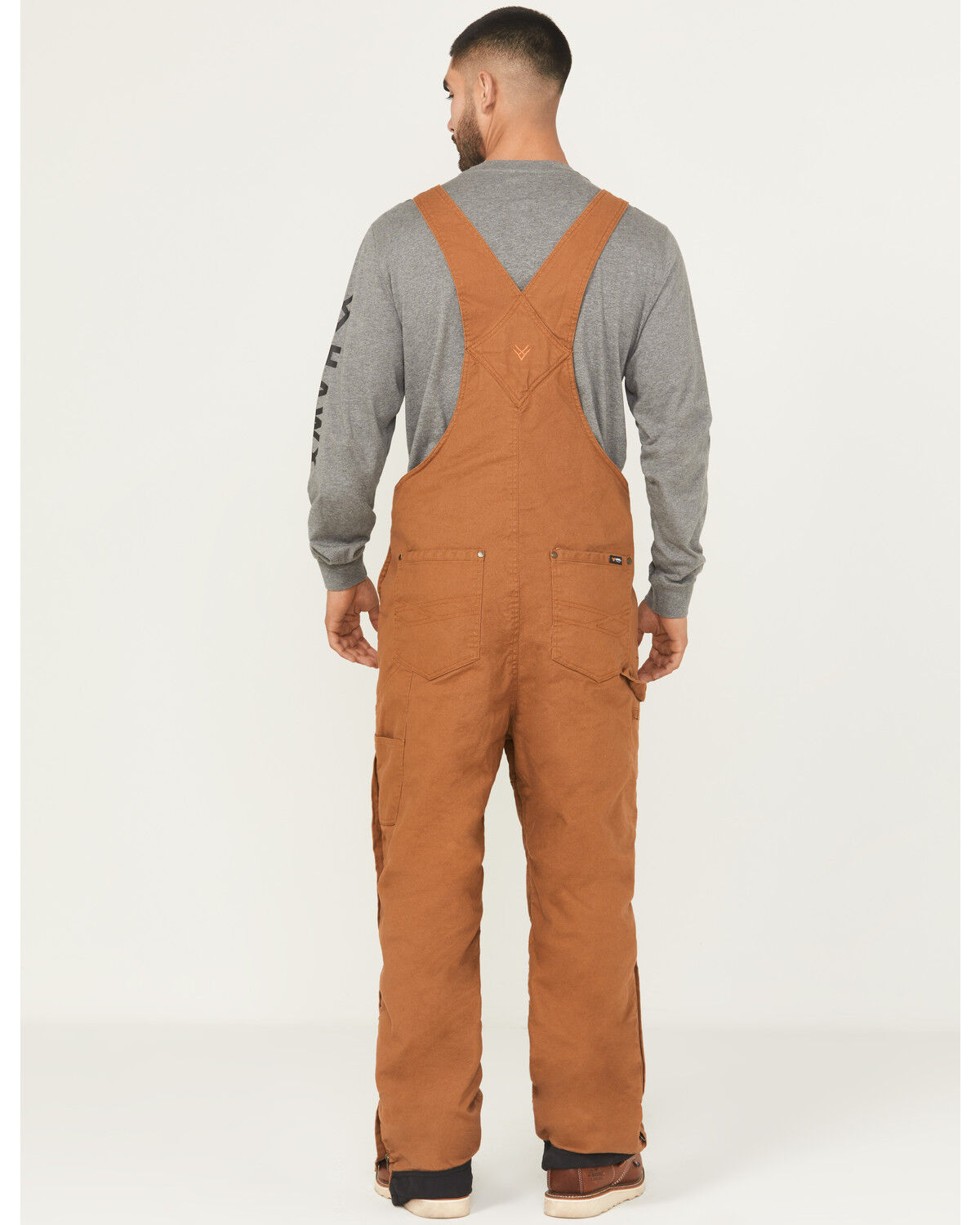Image #4 - Hawx Men's Tillman Insulated Duck Canvas Overalls, Rust Copper, hi-res