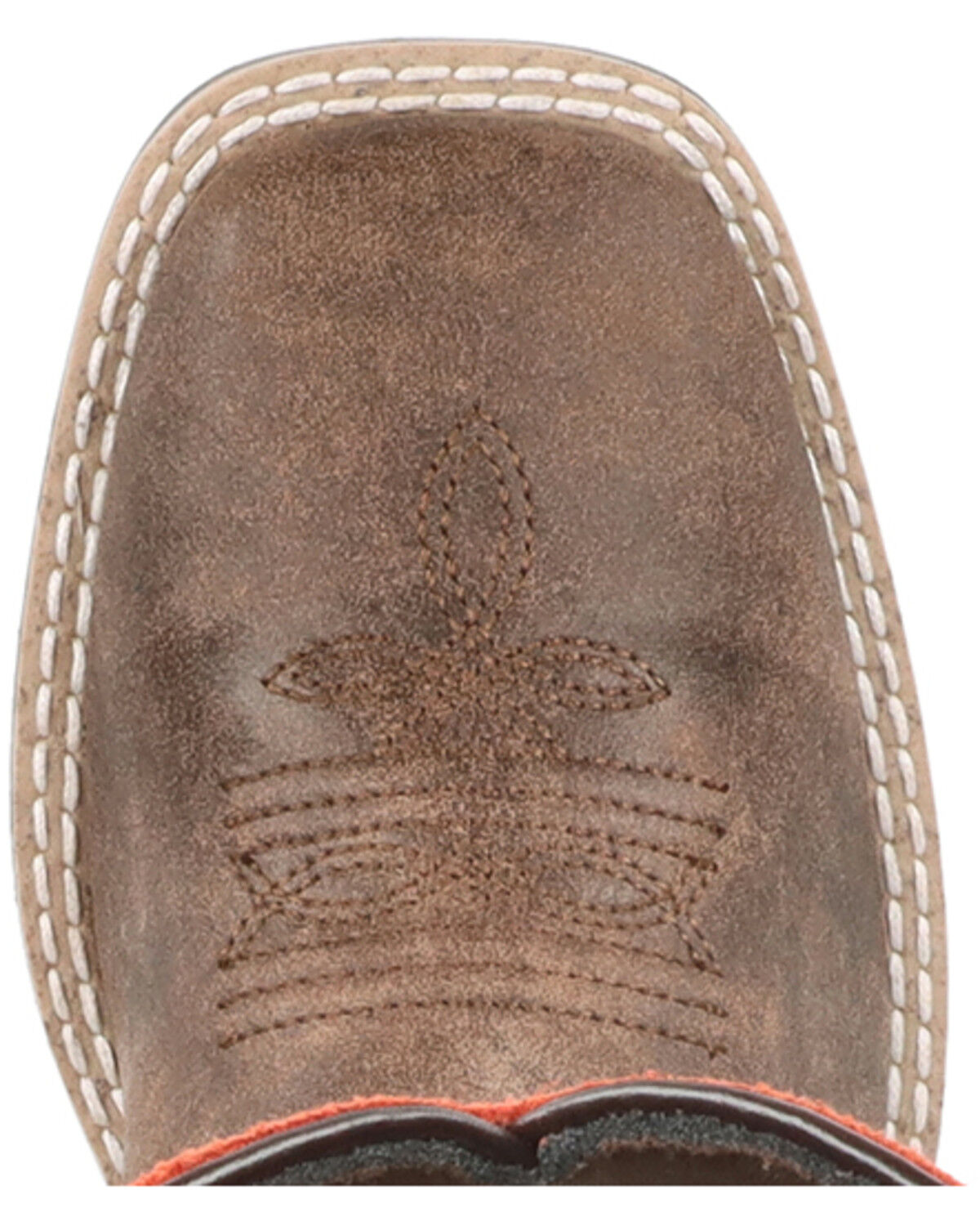 Image #6 - Smoky Mountain Little Girls' Rustic Rider Western Boots - Broad Square Toe, Brown, hi-res