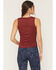 Image #6 - Shyanne Women's Cut Out Tie-Front Tank, Burgundy, hi-res