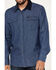 Image #3 - Brixton Men's Bowery Reserve Long Sleeve Snap Shirt, Indigo, hi-res