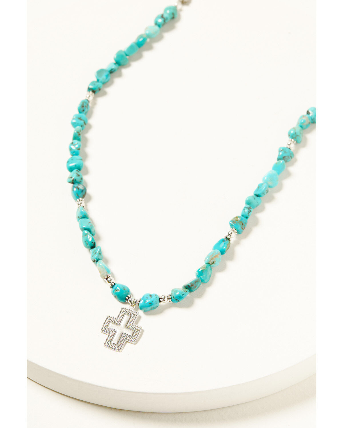 Image #2 - Paige Wallace Women's Santa Fe Cross Necklace, Silver, hi-res