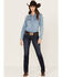 Image #3 - Ariat Women's Perfect Rise Greta Stretch Straight Jeans, Dark Wash, hi-res