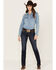 Image #3 - Ariat Women's R.E.A.L Perfect Rise Greta Stretch Straight Jeans, Dark Wash, hi-res