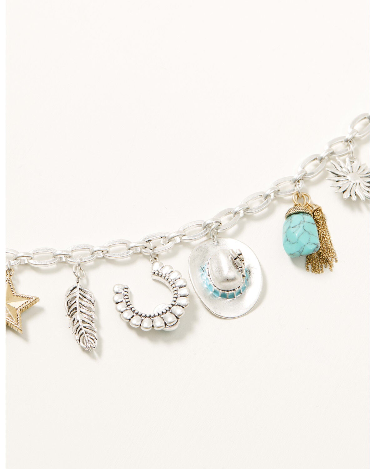 Image #1 - Lainey Wilson Women's Blue Moonshine Charm Necklace, Silver, hi-res