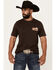 Image #2 - Wrangler Men's Boot Barn Exclusive Desert Scene Short Sleeve Graphic T-Shirt, Chocolate, hi-res